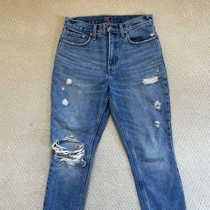Abercrombie women’s distressed mom jeans